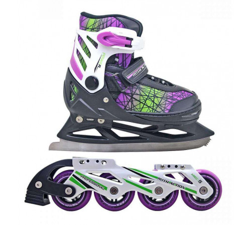 Skate 2 in 1 RUSH ACTION black-purple